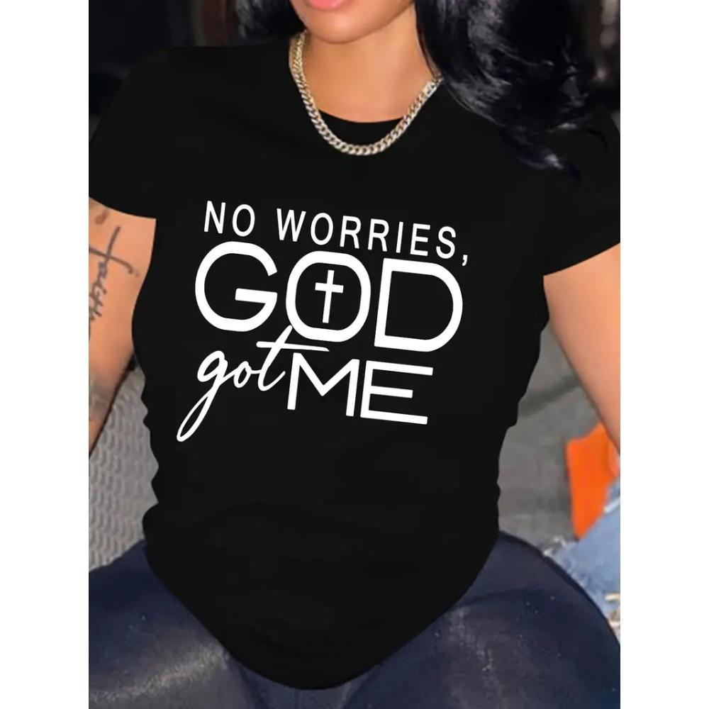 

Letter Print Crew Neck T-Shirt Casual Short Sleeve Top For Spring Summer Women s Clothing 3XL
