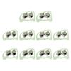 10x Luminous Fish Bite Alarm Fishing Rod Pole Tip Twin Ring Bells for Night