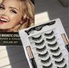 Dual Eyelid Set: Magnetic Liquid Eyeliner with Natural Long Thin False Eyelashes