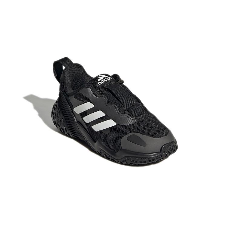 adidas 4Uture Rnr AC I Slip Resistant Abrasion Resistant Low Top Running Shoes Black White Infant And Toddler FZ5409