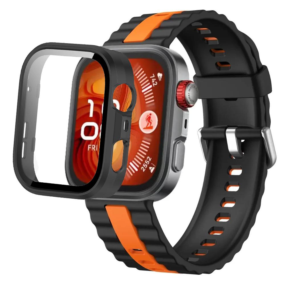 Silikonarmband+PC-Hülle für Huawei Watch Fit 4/Fit 4 Pro Intelligentes Armbandteile für Huawei Watch Fit 3 Uhr Schutzhülle