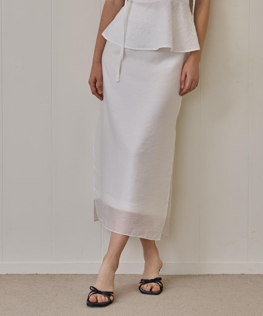 Peullobeu Sheer Skirt Version 3_Wh
