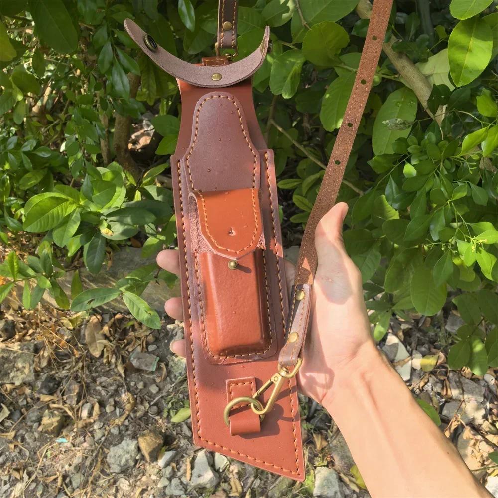 

Портативний Прямий Ніж Шкіряний Чохол Обкладинка , для Ременя Кишені Складний Ніж Тримач Носій EDC Інструменти Кобура