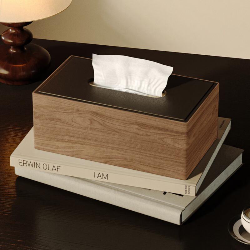 

New Chinese Style Peach Wood Grain Tissue Box