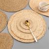 Handmade Woven Dinner Mat Long-lasting Insulated Straw Table Mat Household Supplies