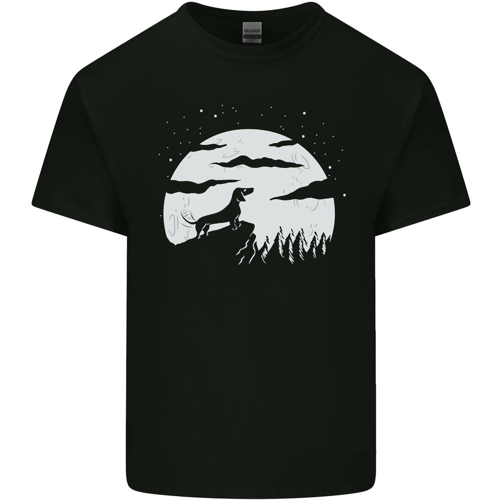 Dachshund Moon Silhouette Dog Kids T-shirt Childrens XL