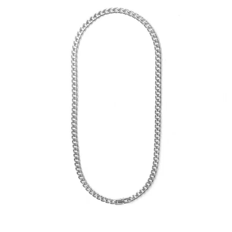 

Silver Chain Necklace Simple Unisex [AVANCE] Men s