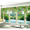 Wallpaper 3d Photo Murals Circle Flower Vine Tv Background Wall Papers Home Decor 3d Wall Paper