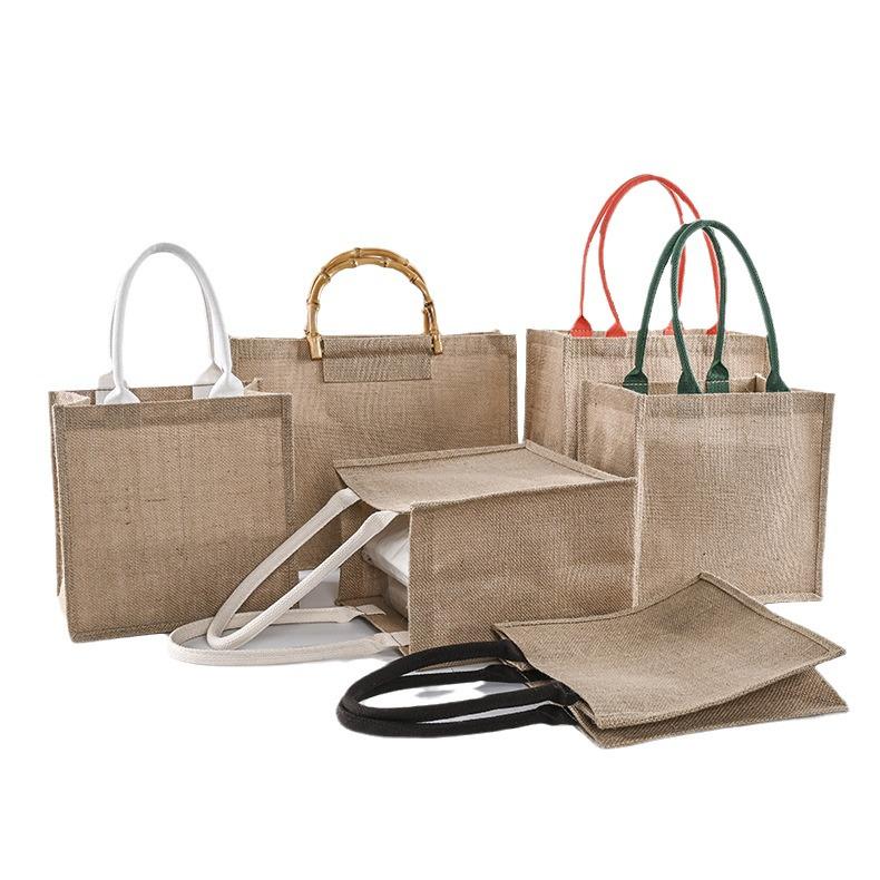 Hemp Canvas Tote with Logo - Linen Souvenir & Gift Bag for Weddings