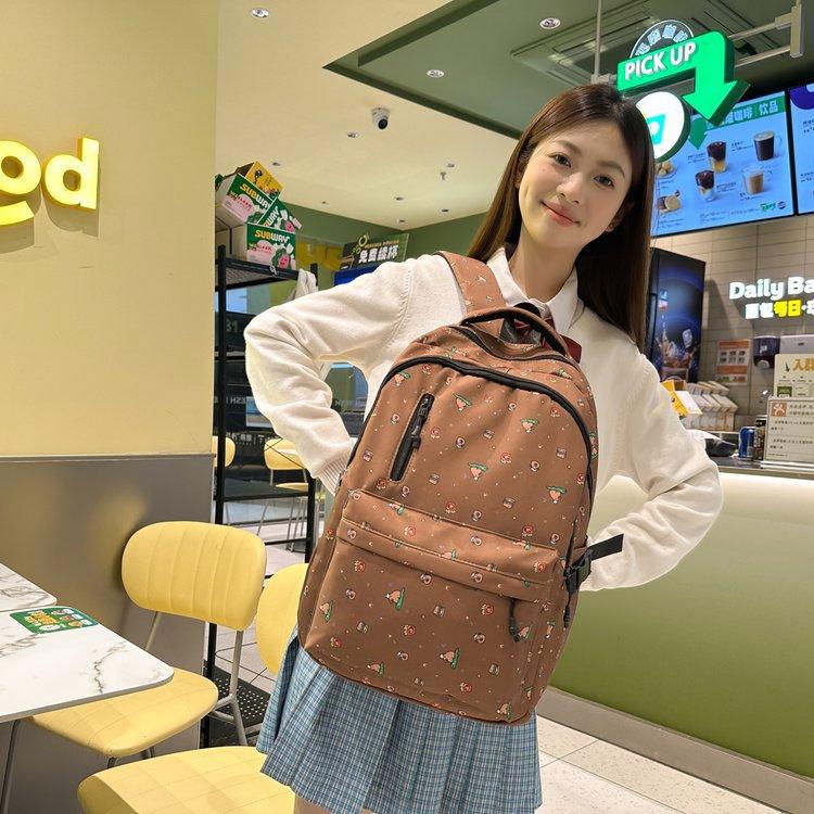 Schoolbag Korean version of the new niche Mori literary floral small fresh girl schoolbag junior high school student travel backpack