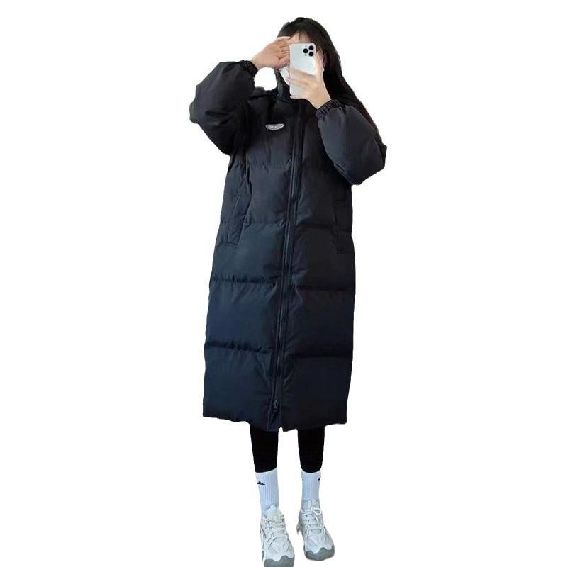 Mid-length Down-padded Jacket for Women in Winter New Style Padded Jacket for Small People Thickened Cotton-padded Jacket Over The Knee