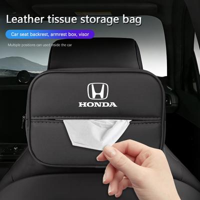 Car Tissue Storage Box Auto Armrests Visor Seat Tissue Bag For Civic Accord Crosstour Spirior Odyssey Avancier UR-V Sienna