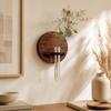 Home Ornaments Wall Mounted Planter Wooden Flower Pot Planter Holder Hydroponics