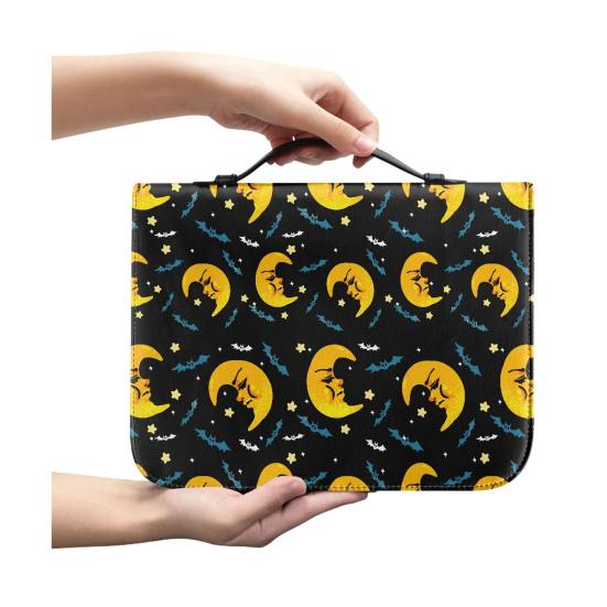 Bible Carrying Bag with Handle Zipper Closure Wear Resistant Waterproof Portable Print