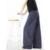 American Retro Light Dark Blue Plaid Casual Pants for Men and Women, Loose and Cool In Summer, Trendy Brand Wide-legged Lazy Long Pants