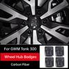 For GWM Tank 300 400 500 Car Front Emblem Sticker Wheel Hub Badges Steering Wheel Decoration Sticker Modification Accessories