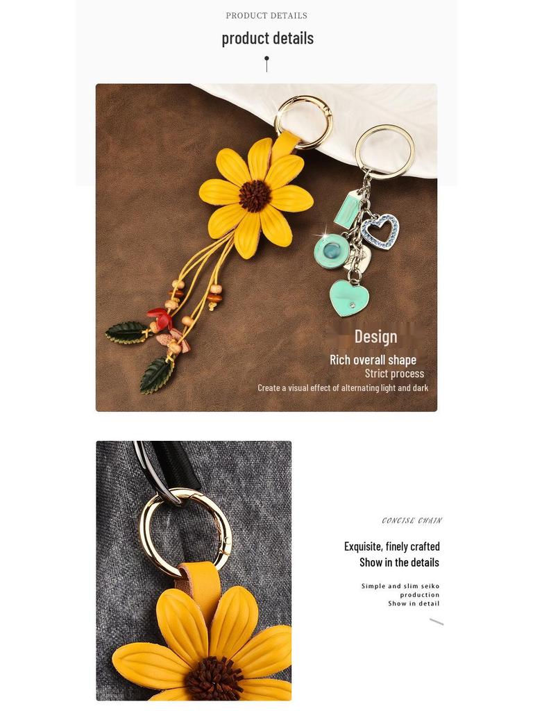 Elegant Hjerteanheng med Katteøye-stein for Par - Metall Nøkkelring til Bilnøkler