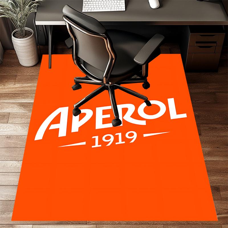 Aperol Spritz Polyester Carpet, Soft Indoor Mat for Office Chair, Living Room, Computer Desk - Decorative Home Office Rug Design