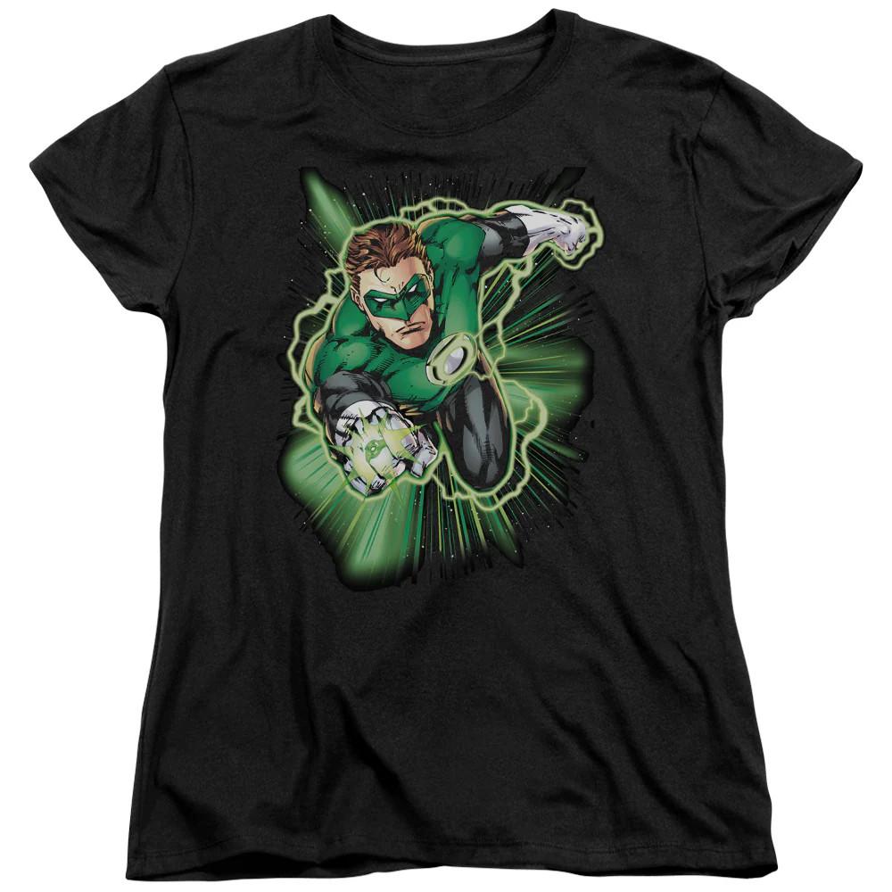

Justice League Green Lantern Energy Womens T Shirt Black S