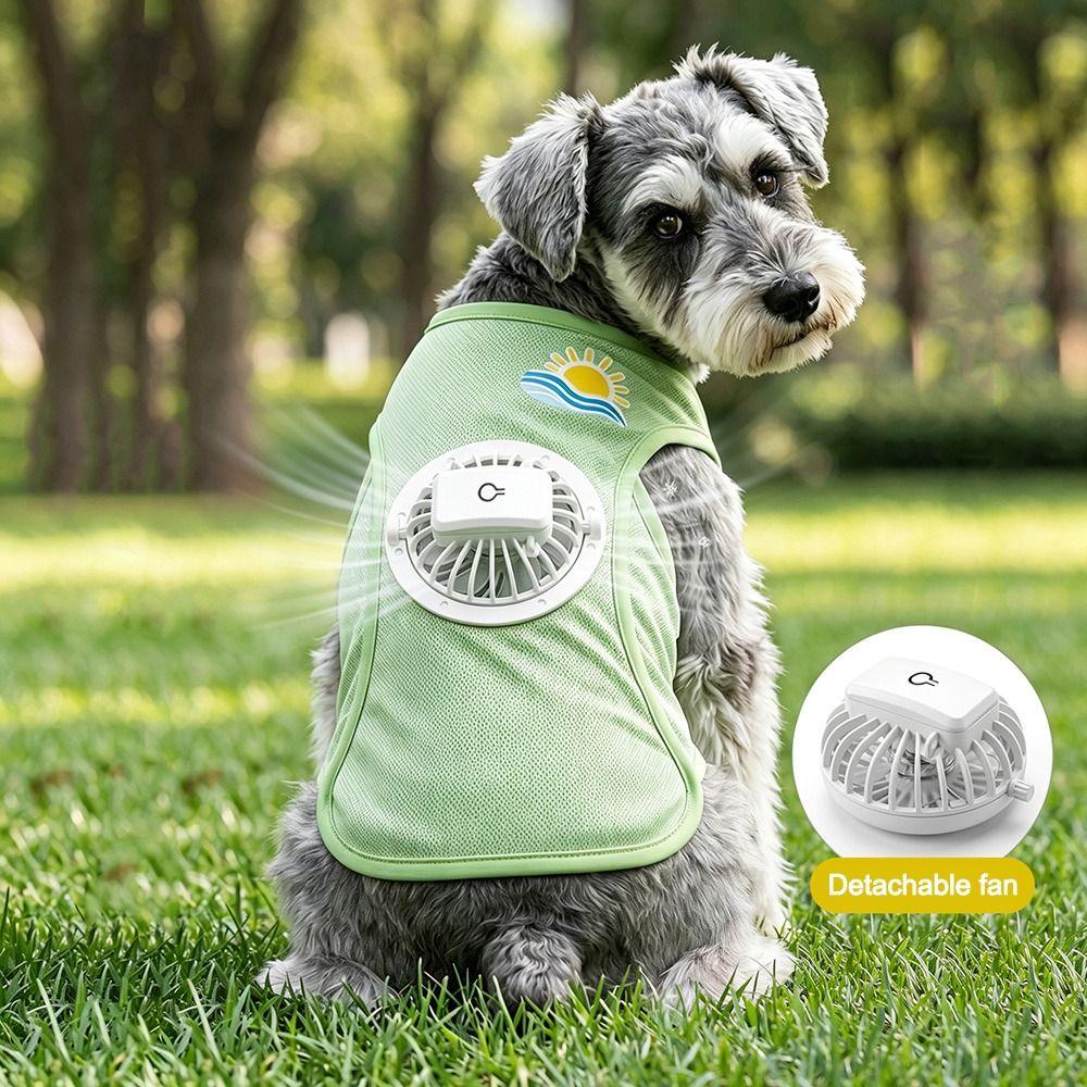 USB Charging Dog Cooling Vest Built In Fan Dog Fan Vest N Cooling Dog Vest  Photo Props
