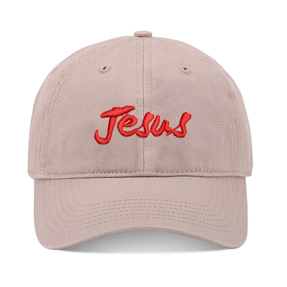 Lyprerazy Baseball Hat Jesus Christian Unisex Embroidery Baseball Cap Washed Cotton Embroidered Adjustable Cap