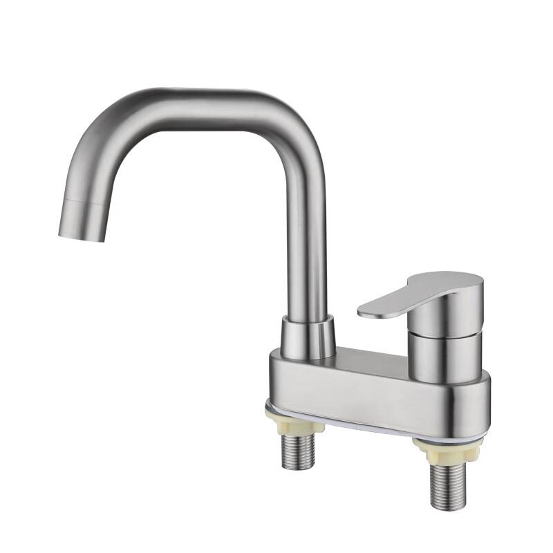TLXT Stainless Steel Dual-Handle Basin Faucet