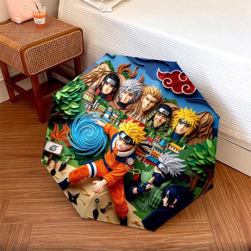 1PC Automatic Folding Umbrella Naruto Pattern 8 Ribs Portable Foldable Travel Umbrella Christmas Birthday Gift разноцветный