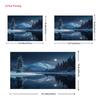 2D Night Winter Landscape with Moon & Stars Live Stream Background Cloth for Vlog