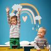 2Pcs Self-adhesive Paper Art Mural Home Decoration Wallpaper Rainbow Paradise Children's Room Wall Sticker PVC