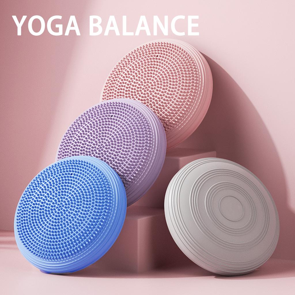 2-Piece Set Inflatable Core Trainer Yoga Balance Pad Set With PVC Material For Yoga, Pilates, And Balance Training