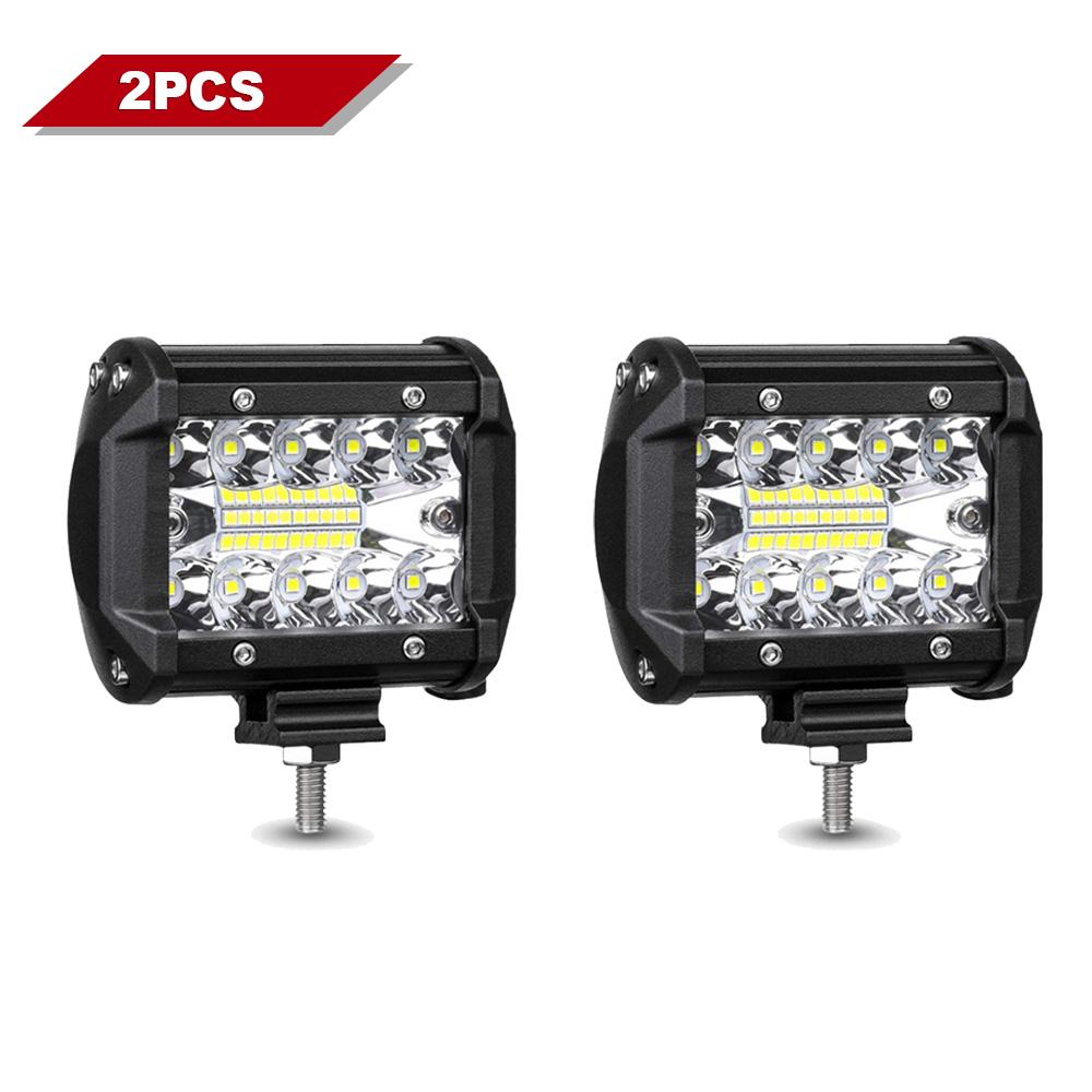 2PCS LED Light Bar Tow Hitch Hook Lights Bar 4x4 Off Road Ditch Lamp Spotlights Holder 12-24V Headlights for Truck Tractor Atv