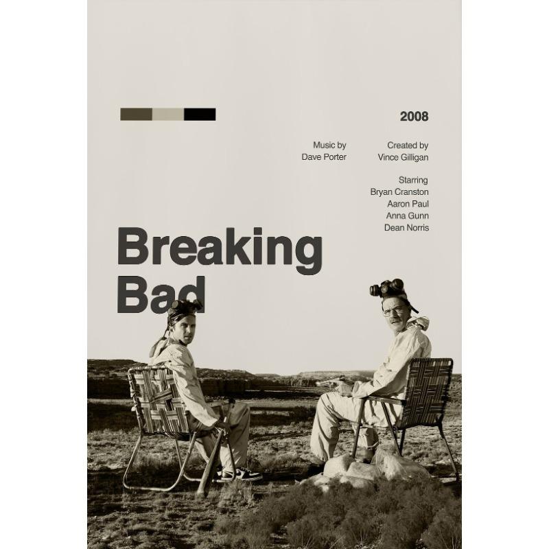 

Ретро Во все тяжкие Фильм Кино Искусство середины века Постер Холст Живопись Настенные Принты Картина для Гостиной Домашний Декор 21cm×30cm NoFrame