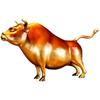 Simulation Animal Sculpture Brass Ornaments Golden Ox Cattle Bull Resin Sculpture Copper Figurines Home Decoration Accessories