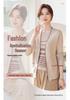Stylish Spring Knit Cardigan and Striped Top Two-Piece Set for Middle-Aged & Elderly Women