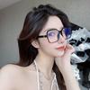 Anti-Blue Light Glasses, Eye Protection And Radiation Protection, Large Frame Blush For Women, Thin And Versatile Street Shots, Ins Explosion