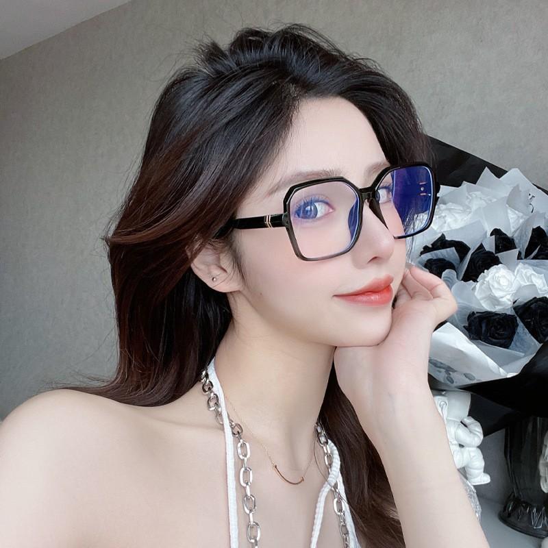 Anti-Blue Light Glasses, Eye Protection And Radiation Protection, Large Frame Blush For Women, Thin And Versatile Street Shots, Ins Explosion