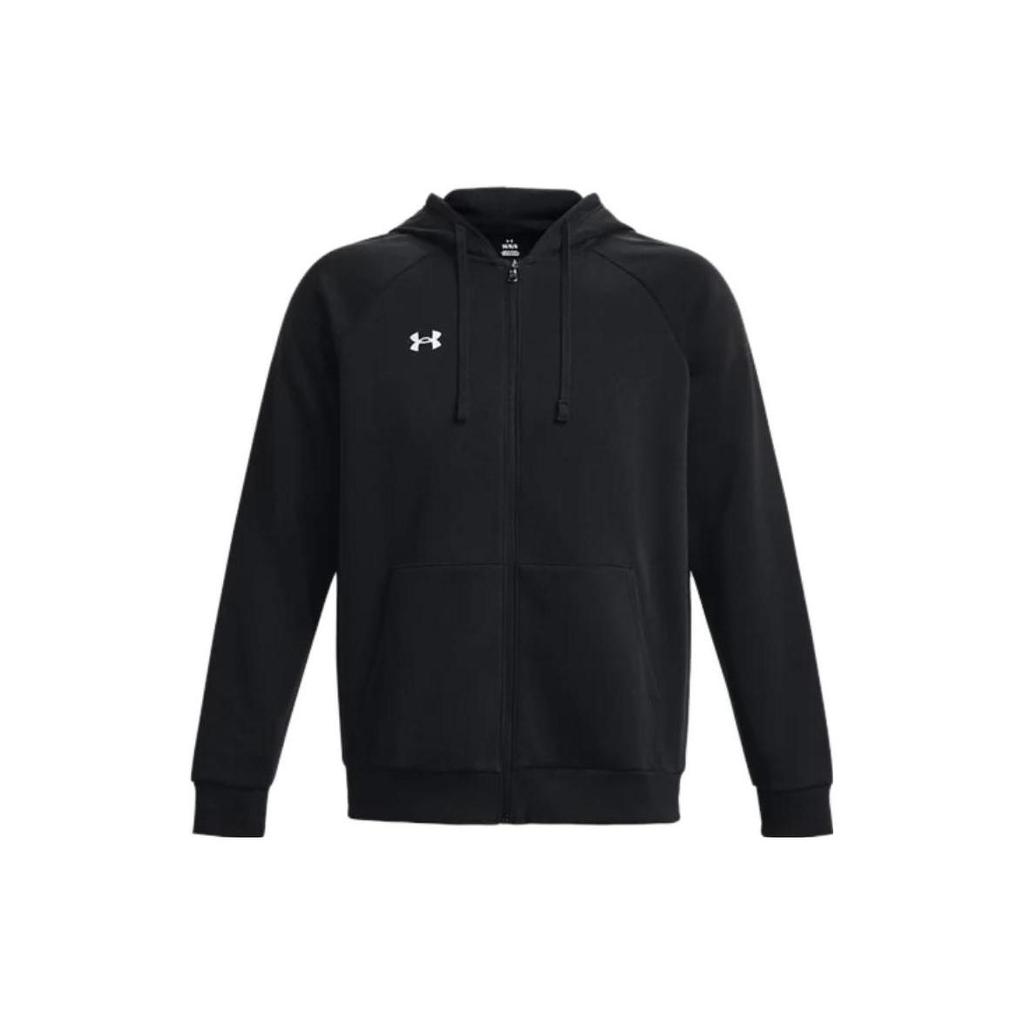 Under Armour Solid Fleece Full-Zip Hooded Jacket Men Jackets Black 1379767-001
