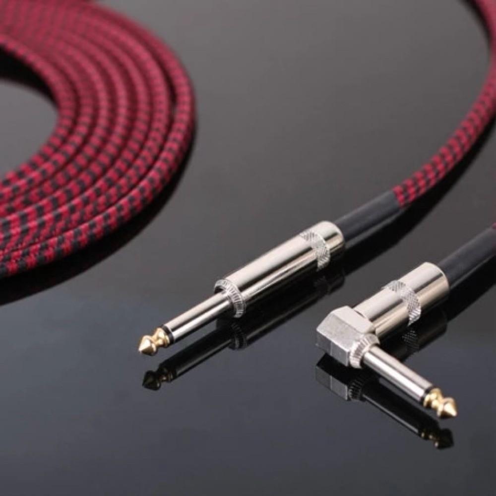 Mono Cable Electric Guitar Cable Metal Head Noise Reduction Cable 6.35mm Audio Cable Bass