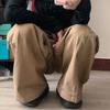 Damen Y2K Vintage Khaki Jeans Weites Bein Bggy Hose Denim Cargohose Herrenhose Koreanische Kleidung