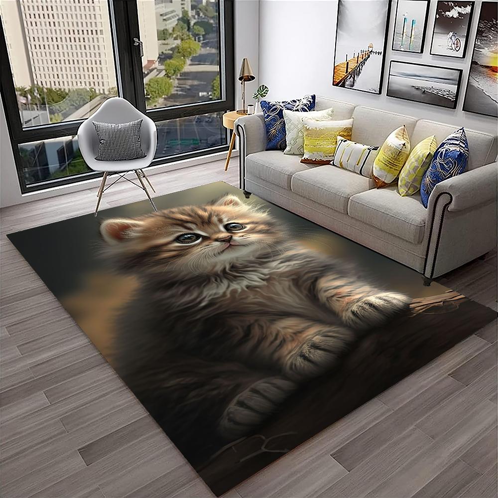 Schattige lapjeskat, Garfield-kat, Pers, Ragdoll Cartoon Tapijt Vloerkleed voor Huis Woonkamer Slaapkamer Bank Deurmat Decor, kind Antislip