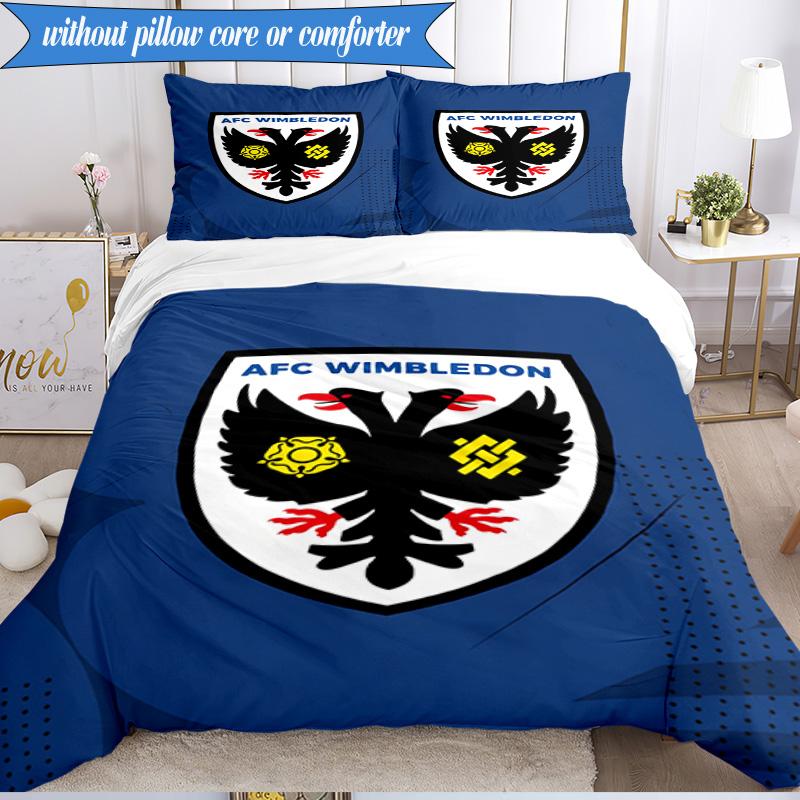 3PCS Afc Crest Printed Soft Bedding Set,Including 1pc Duvet Cover And 2pcs Pillowcases Perfect for Bedroom, Dormitory, Fan gift