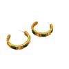 Retro European and American Malachite C-Shaped Earrings: High-End Luxury Fashion Jewelry for Women