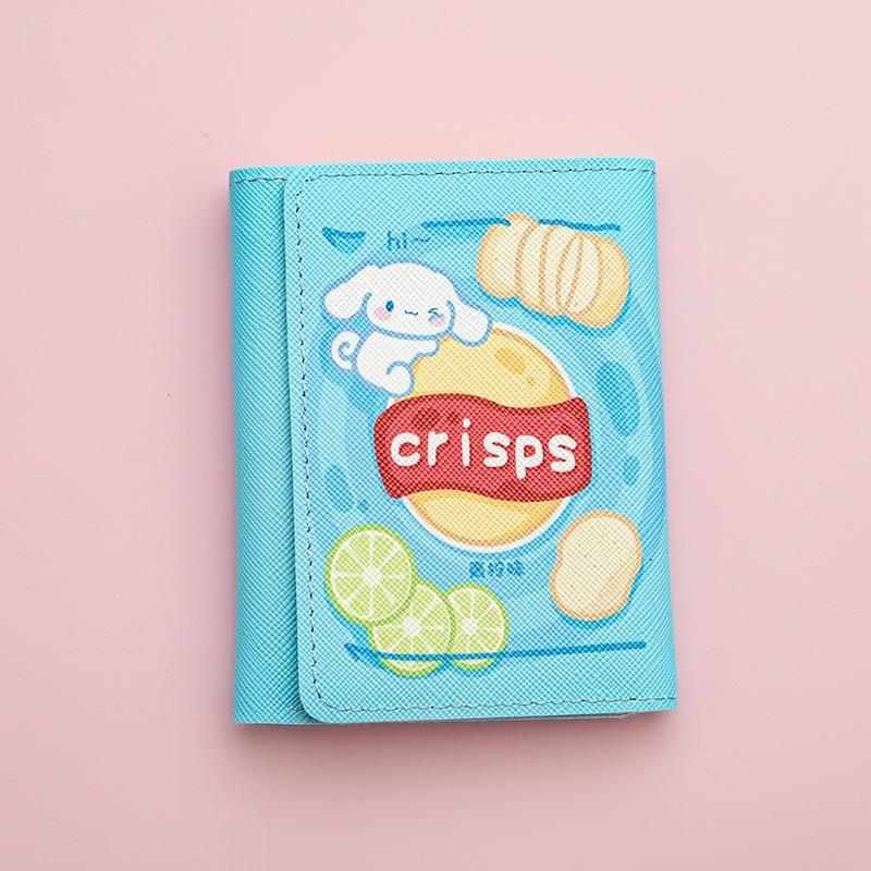 New cute cartoon change bag men's and women's zipper short multi-card wallet card bag