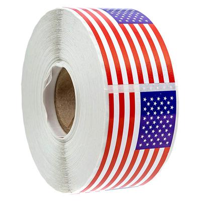 250Pcs/Roll American Flag Stickers Scrapbooking Stationery Labels Decoration