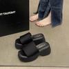 Home indoor non-slip and deodorant cool slippers women's summer wear 2025 new seaside beach shoes heightening sandals women