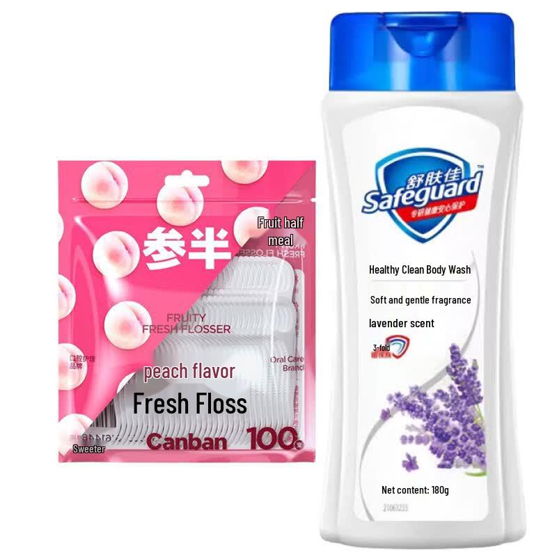 Dental Floss Picks & Body Wash Value Pack