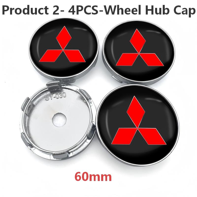4PCS 56mm Scratch Proof Car Wheel Hub Cap Sticker FitFor Mitsubishi Outlander Xpander Colt ASX Delica Destinator Lancer RALLIART