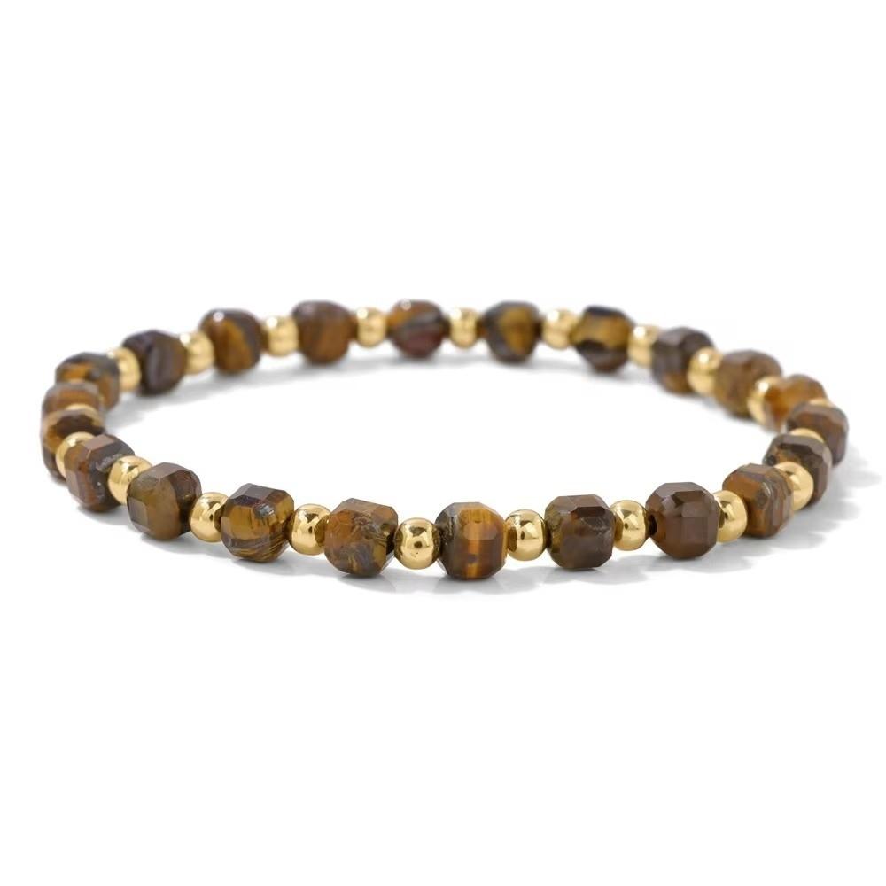 Geometric Lapis Lazuli Tiger Eye Bracelets Square Cube Bracelet Energy Jewelry