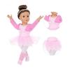 Atmungsaktives Ballett-Trainingsoutfit für 18-Zoll-Mädchenpuppen Elastisches Tutu-Kleid Einfach anzuziehen Kinder Rollenspiel-Spielzeugzubehör