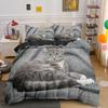 Super Cute Kitten Kawaii Girl Comfortable Duvet Quilt Cover Pillowcase Bedding Set Children Bedroom Decoration Home Textile